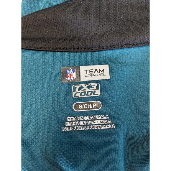 NFL Team Apparel Mens Size Small Eagles Shirt Dark Green Quarter Zip Long Sleeve - Picture 11 of 11